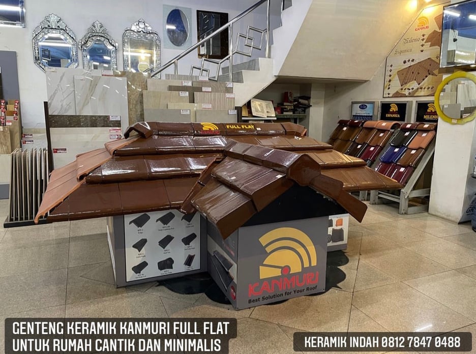 Genteng keramik. Genteng keramik kanmuri. Toko genteng keramik palembang.